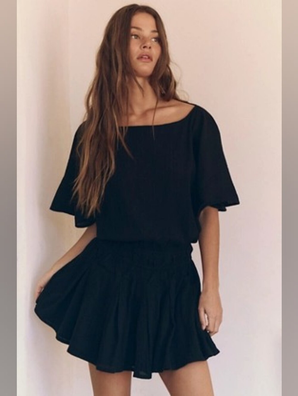 Nwt Free People Black Sutton Mini Dress Size Small